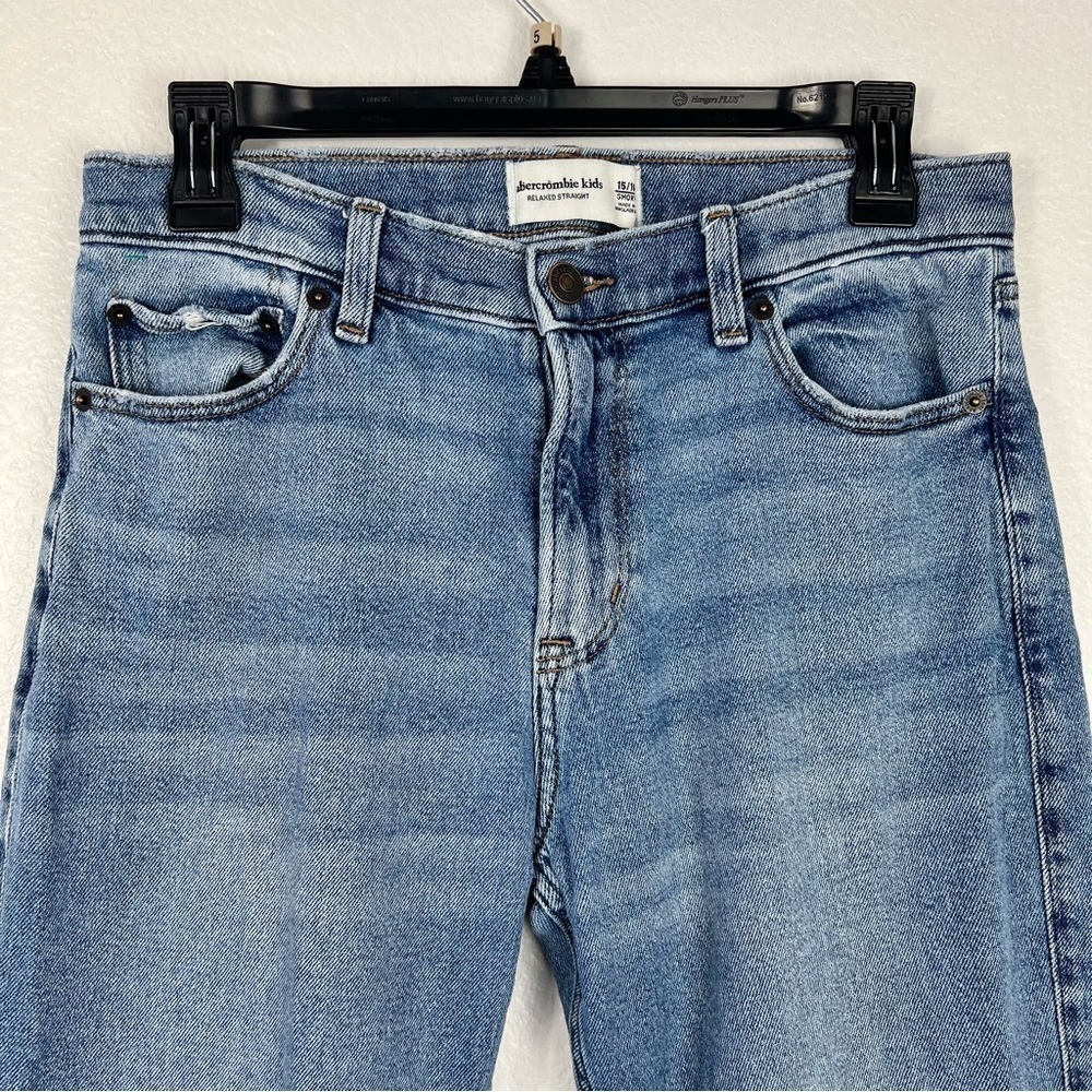 Abercrombie kids girl denim jeans size 15/16 - Picture 2 of 6